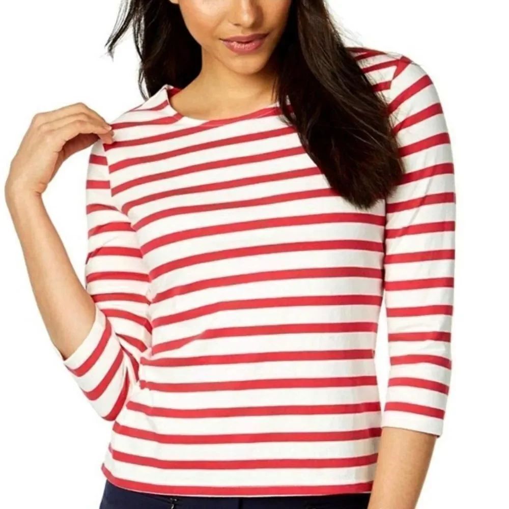 BRAND NEW RAFAELLA PETITES SHIRT SLEEVE ROUNDNECK LINE T-SHIRT